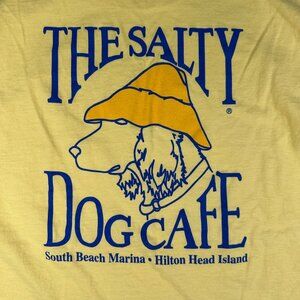 The Salty Dog Cafe Large Hanes Beefy-T Yellow Crew Neck Short Sleeve T-shirt